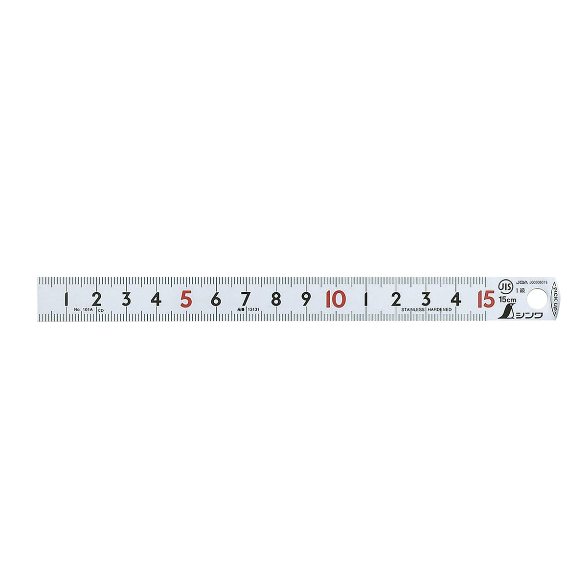Shinwa Pick-Up Metric Ruler Stainless Steel