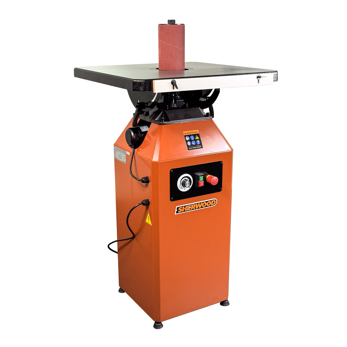 Sherwood Pedestal Oscillating Spindle Sander on Cabinet Stand with 750W motor