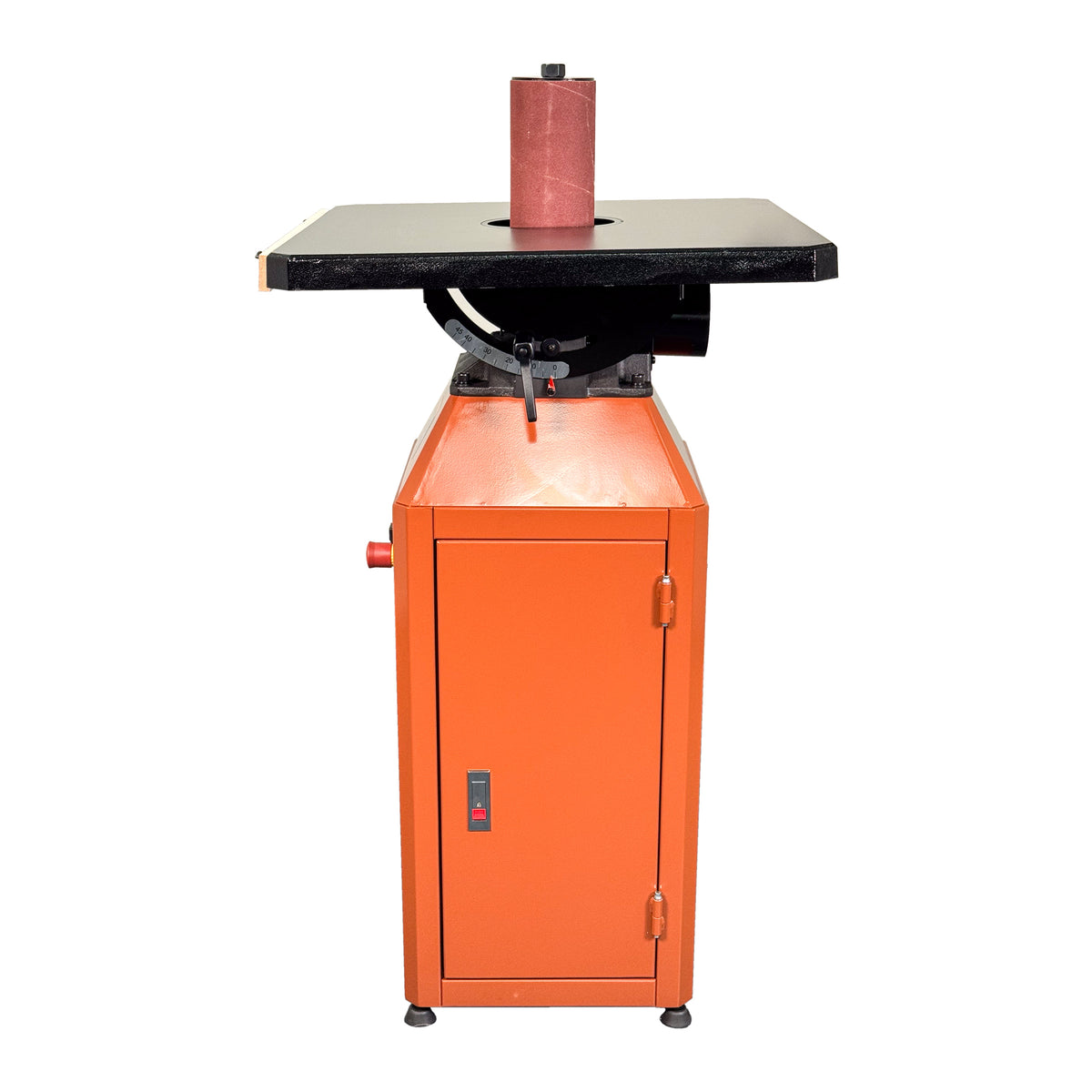 Sherwood Pedestal Oscillating Spindle Sander 750W Cabinet Stand in action with precision spindle movement