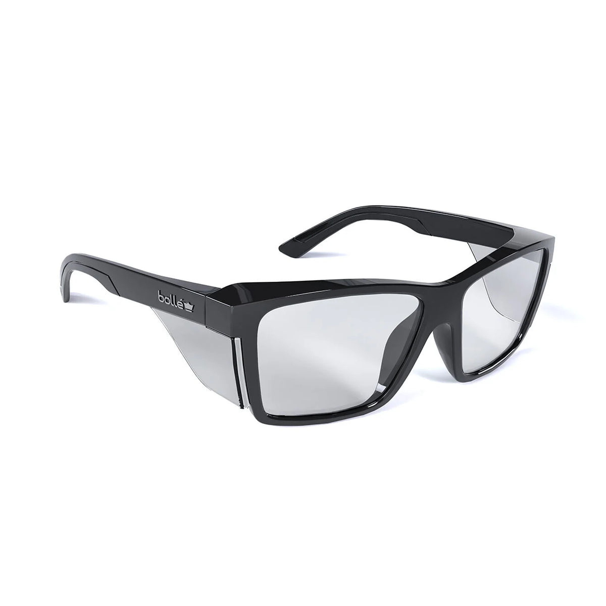 Bollé Safety STKS 420 Clear Lens Safety Glasses with Gloss Black Frame - Eco-conscious design with ergonomic fit