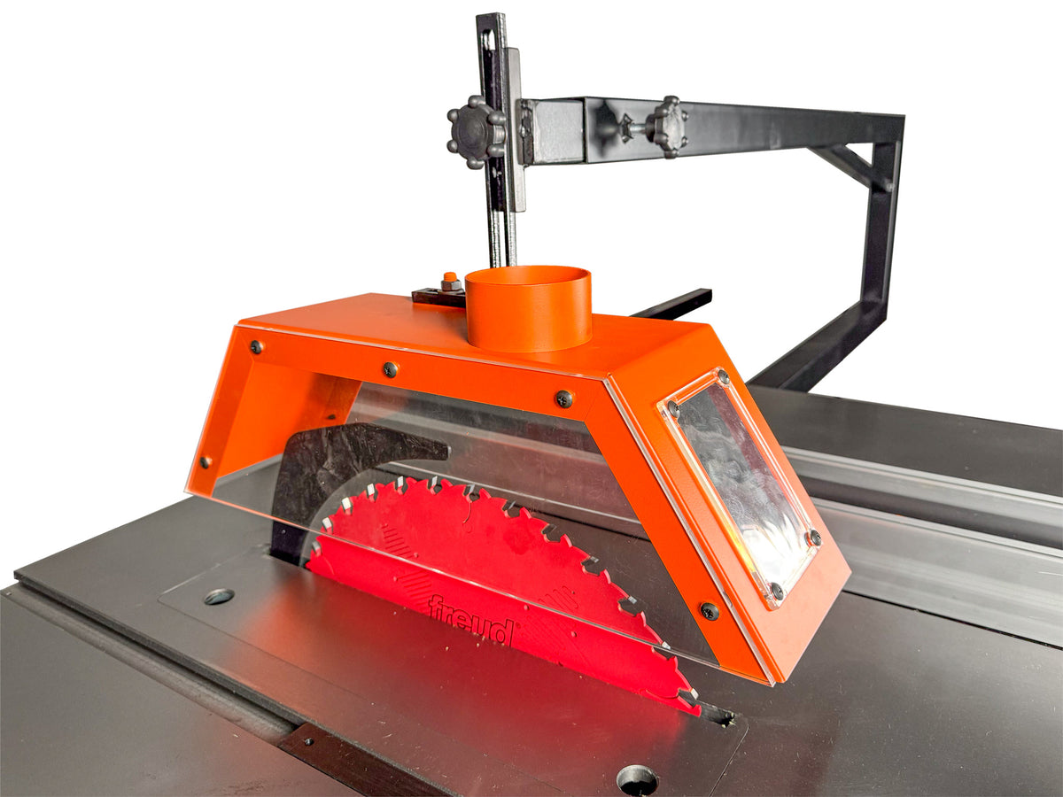 Sherwood 16in Cabinet Table Saw cutting hardwood timber at an angle