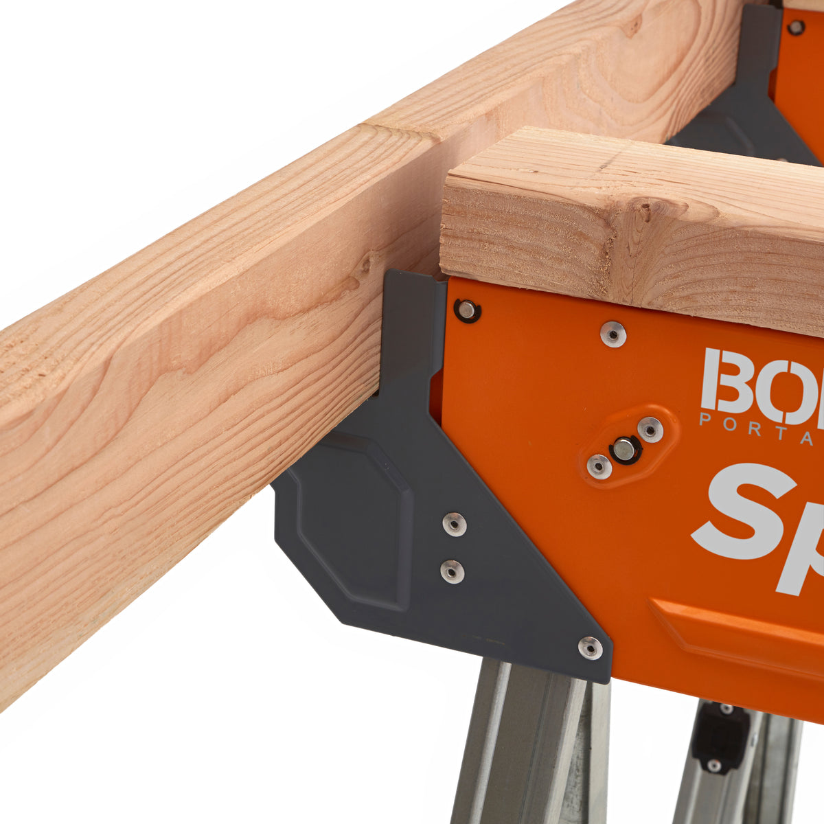 BORA Speedhorse Saw Horse 680kg Capacity in use at a job site