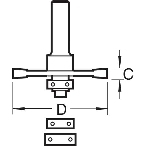 Trend Biscuit Jointer Bit 4mm x 37.2mm 1/2in Shank