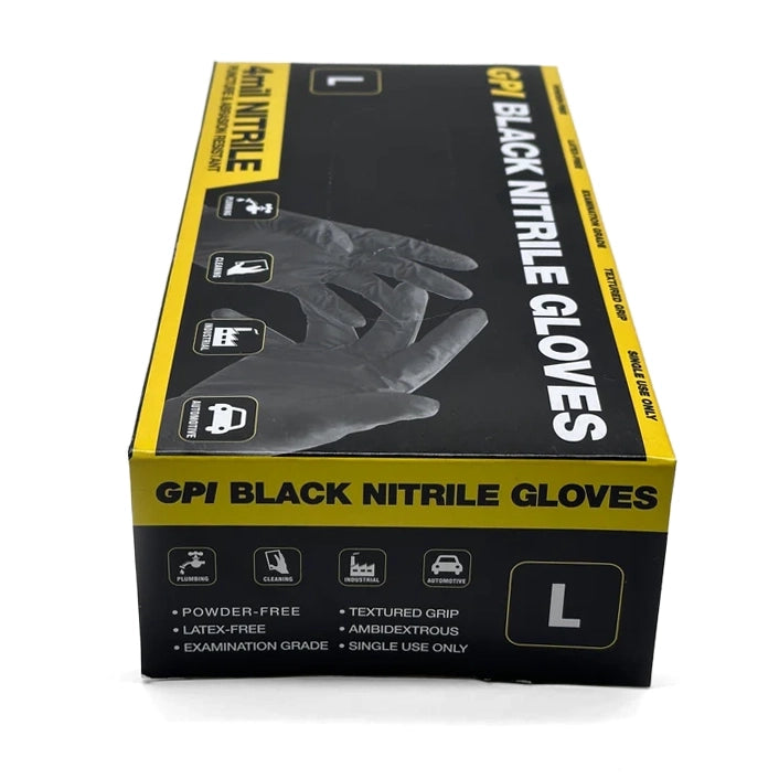 Black Nitrile Gloves Powder-Free Pack of 100