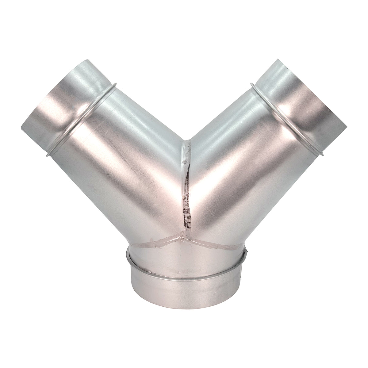 Sherwood Metal Dust Extraction Y-Connector Fitting 8in to 6in Twin Outlet Reducer