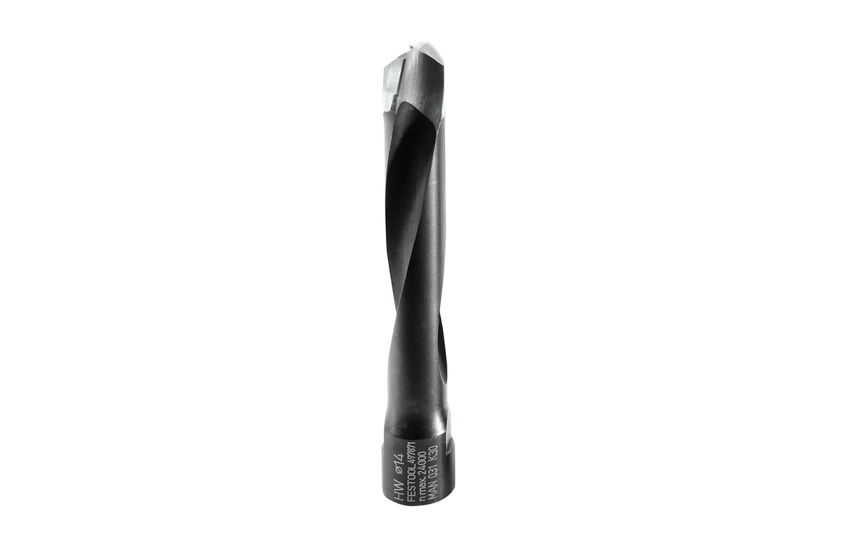 Festool 14mm Router Cutter for DF 700 Domino Joiner, carbide tipped bit for clean cuts, internally threaded for easy changes