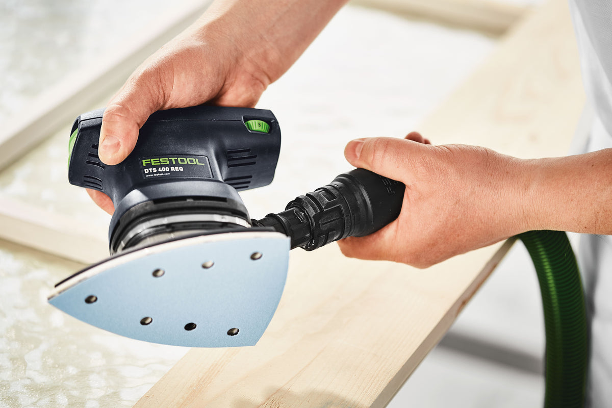 Festool Granat Abrasive Sheet 93mm P80 - Pack of 50 application on wood surface