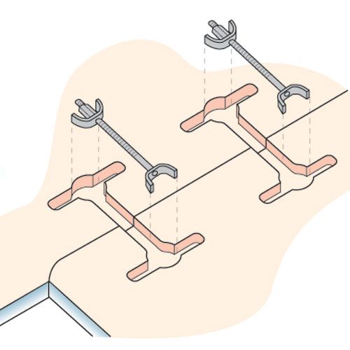 Trend 950mm Professional Kitchen Worktop Router Jig in use on laminate surface with precise routing details