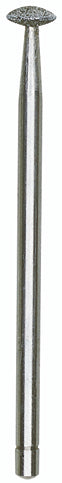 PROXXON 5mm Lens-profile Diamond Grinding Bit with stainless steel body and shaft for precision grinding on various materials
