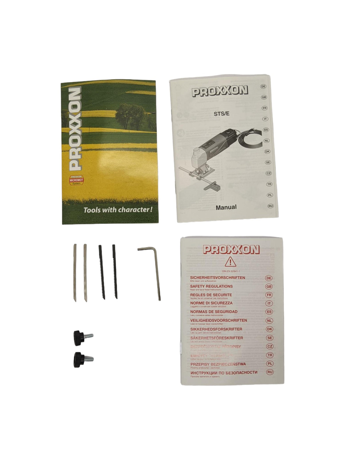 PROXXON STS/E Super Jig Saw Kit 80W Corded - Close-up of blade adjustment mechanism