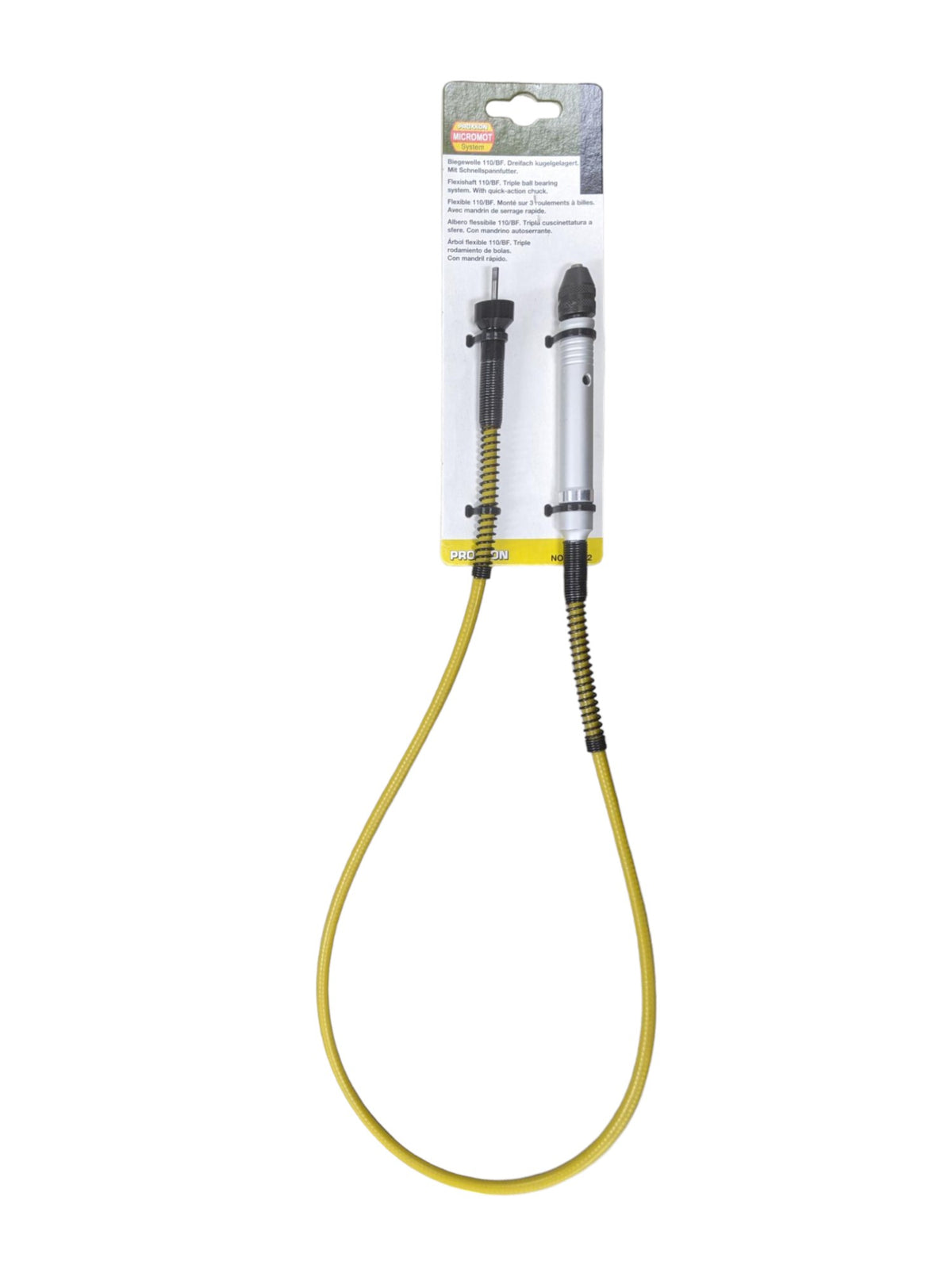 PROXXON MICROMOT 110/BF Flexishaft Rotary Tool Extension in action with 1m length