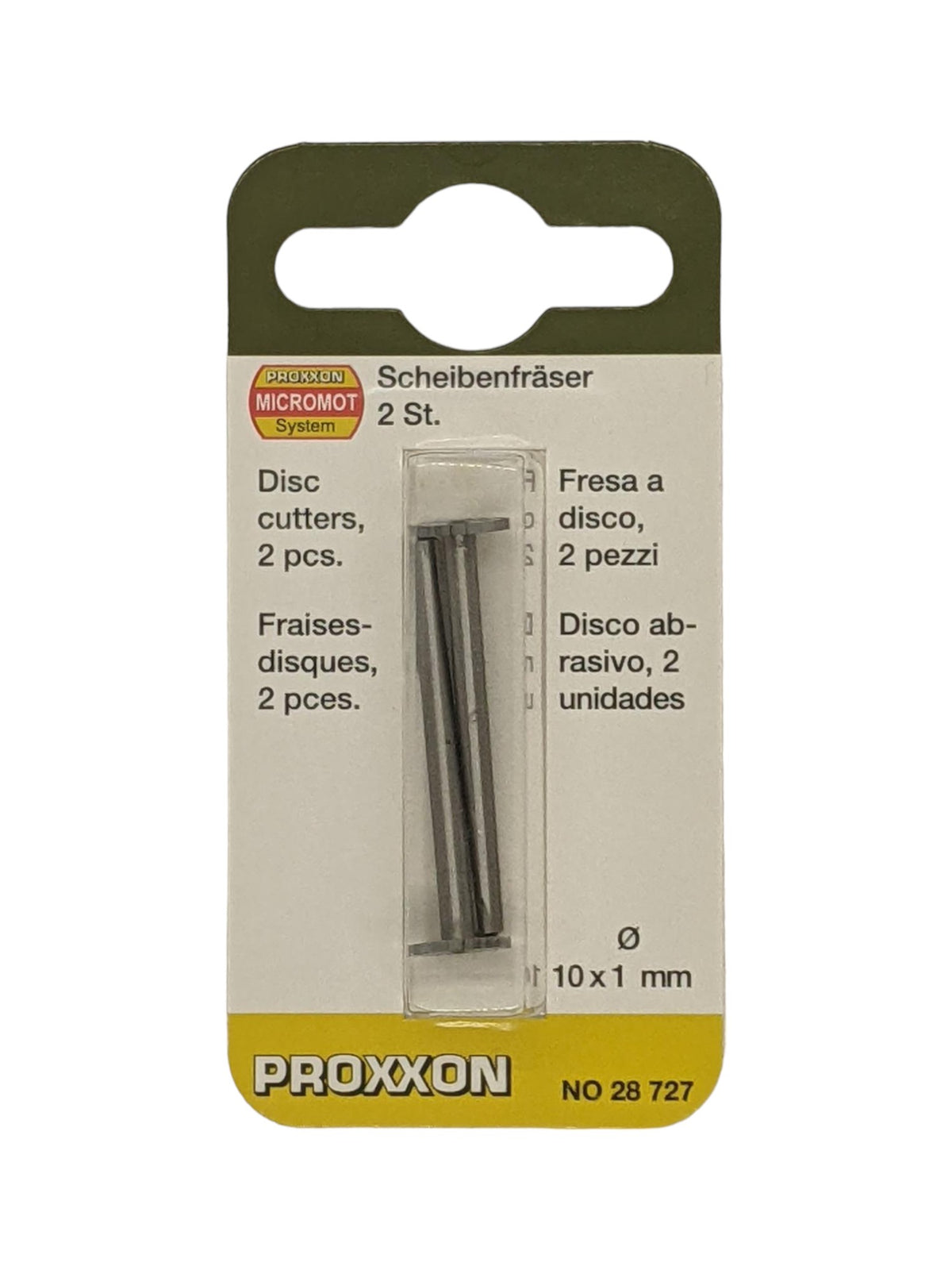 PROXXON tungsten vanadium steel milling bits for rotary tools, ideal for precision woodworking on various materials