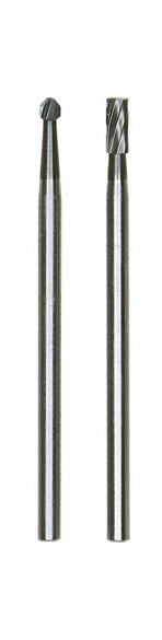 PROXXON Tungsten Vanadium Milling Bits 5mm Pack of 2 Shapes in use on hardwood planed surface