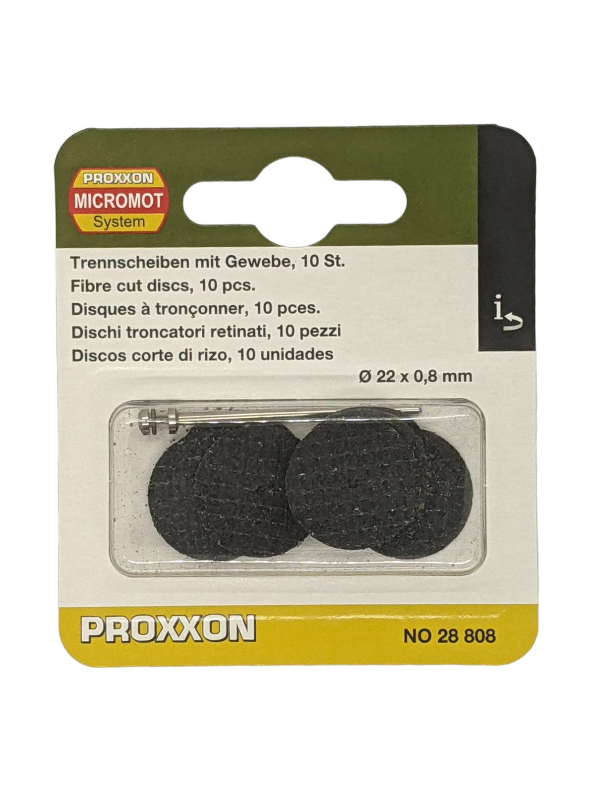 PROXXON 22mm Aluminium Oxide Cutoff Wheel for versatile workshop tasks