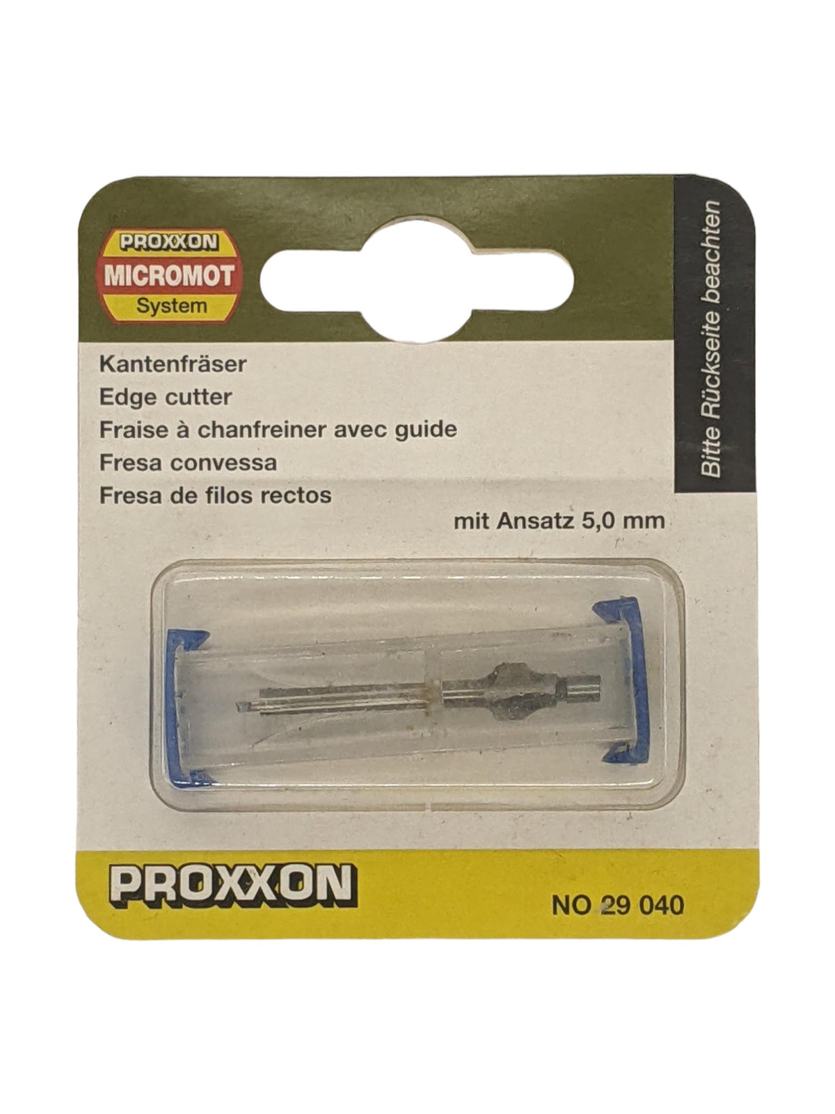 PROXXON 2.5mm Roundover Router Bit for Micro Shaper - HSS cutter for wood and fibreboard with clean relief grinding