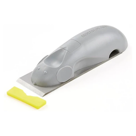 Power Adhesives Knottec Mouseplane trimming tool in action on wood surface