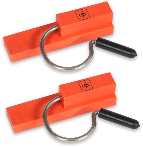 UJK Dog Rail Clip Pack of 2 securing Festool or Makita guide rail to 20mm bench dogs