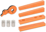 UJK Cam & Wedge Clamping Set in use on a 20mm Dog Hole Workbench