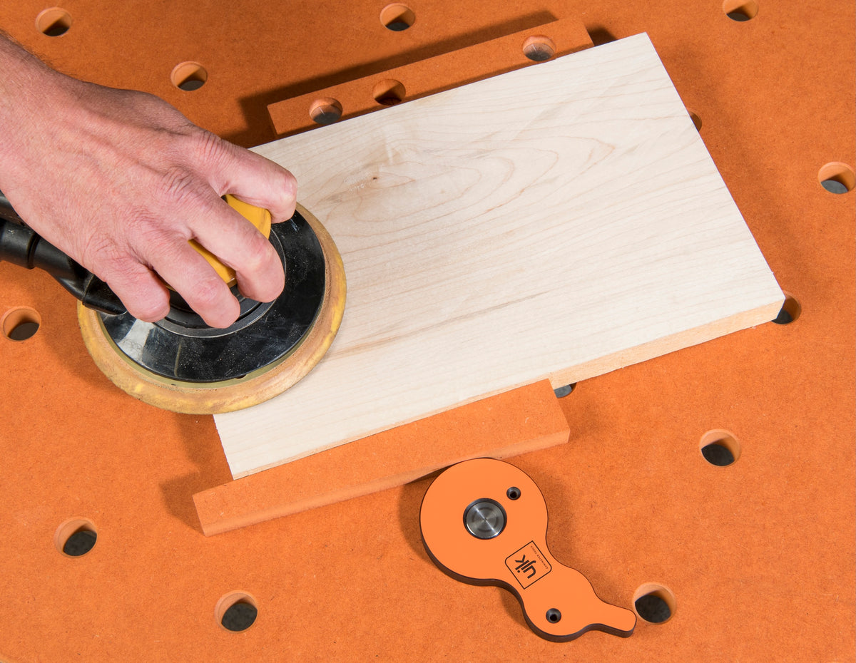 UJK Work Holding Accessory Kit with Cam Clamps, Wedges, Back Stops, Dog Rail Clips, Guide Pups, and Guide Dogs in T-Loc Case