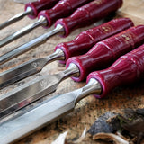 Kirschen Two Cherries Set of 6 Plastic Handle Firmer Chisels Bevel Edge