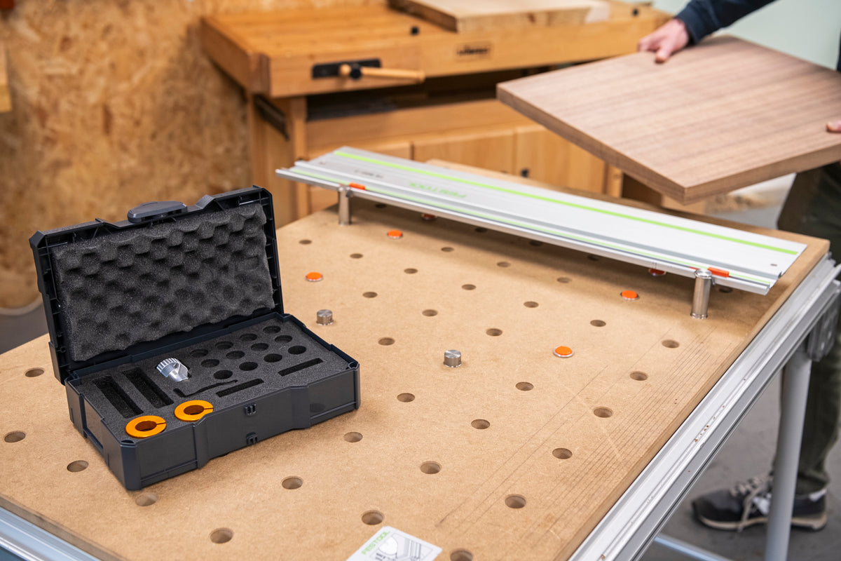 UJK Track Saw Set accessories in storage case for precision cutting