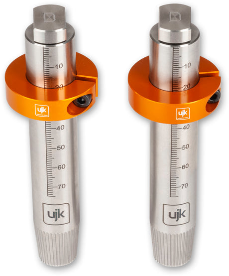 Stainless steel UJK 20mm Guide Rail Bench Dogs fitting DeWalt Guide Rails, Tee-bolt detail