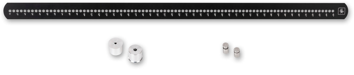 UJK Parf Protractor for precise woodworking with 0.5 degree increments, laser engraved aluminium