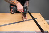 UJK Parf Plus Guide System and Protractor creating precise 20mm holes at various angles