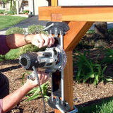 Milescraft SignPro Router Sign Making Engraving Set in use, creating precision wooden signs