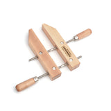 Pony Jorgensen 10in Wooden Hand Screw Clamps in action, showing adjustable jaws for versatile clamping