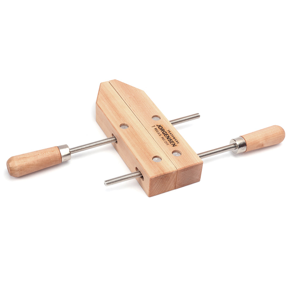 Pony Jorgensen wooden hand screw clamps in use on woodworking project