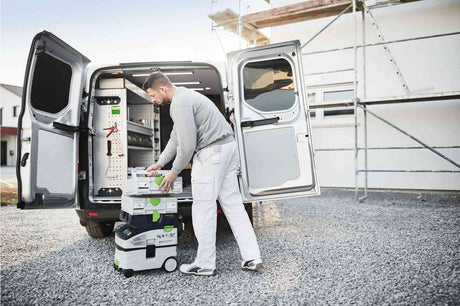 Festool Systainer3 SYS 1.5 Medium 137x396 Storage Box in collaborative mobility system, suitable for workshop & construction site
