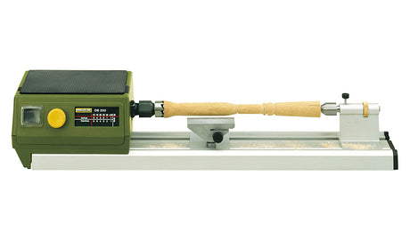 PROXXON DB-250 Micro Wood Lathe turning small wood piece precisely