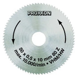 Solid Carbide Circular Saw Blade 50mm Diameter for KS-230 Benchtop Mini Table Saw on white background