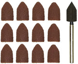 PROXXON Corundum Sanding Cones 9mm 80 & 150 Grit Pack of 10 in Use on Rotary Tool Shaft