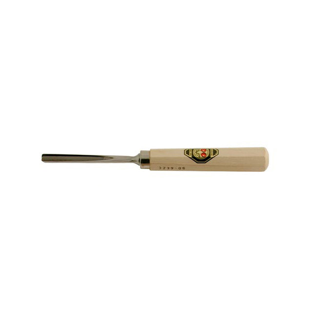Kirschen Two Cherries #39 Straight V-Gouge Wood Carving Chisel 75-V in close-up view