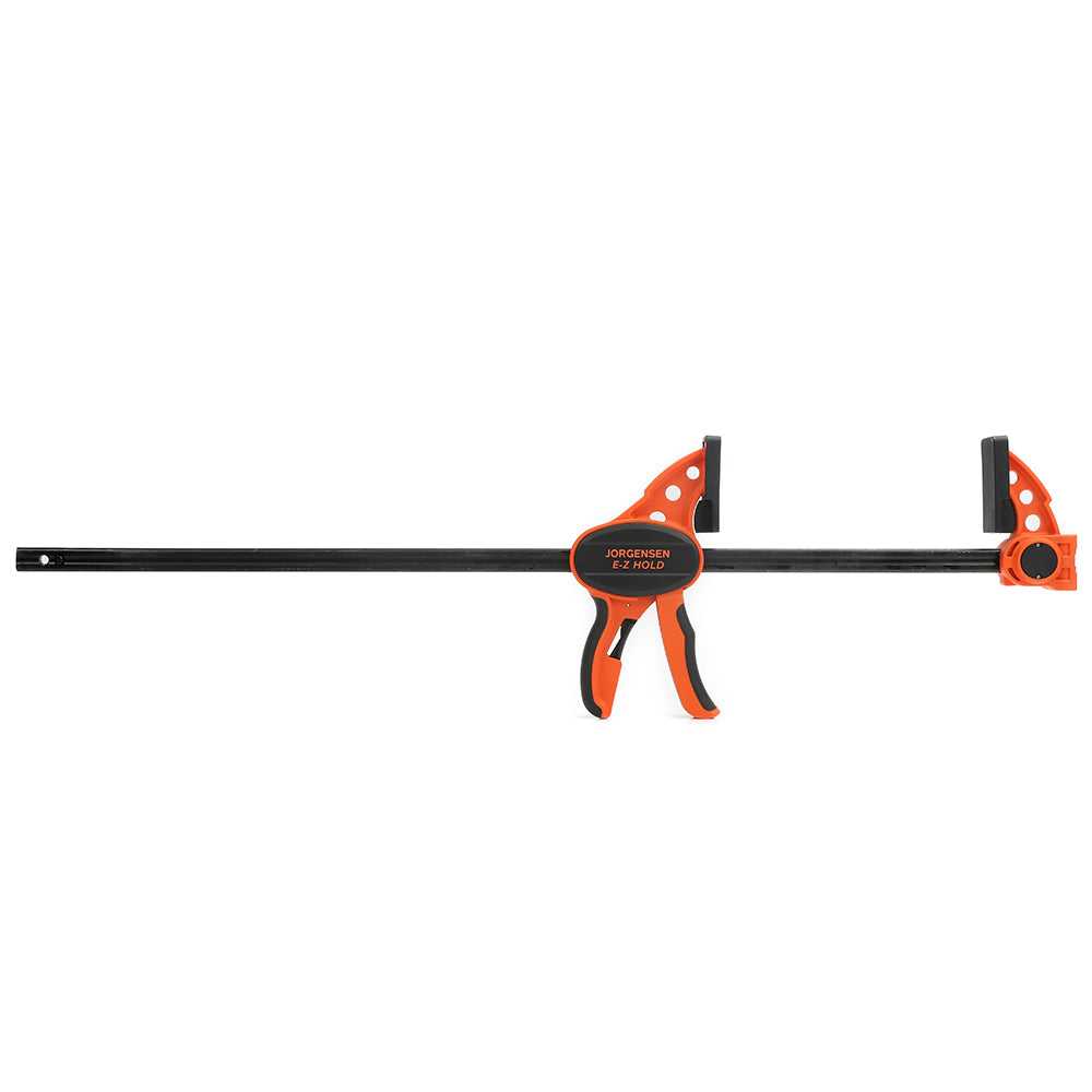 Pony Jorgensen E-Z HOLD Medium Duty Trigger Clamps 610mm Capacity, view of 6 clamps with deep reach jaw and protective pads