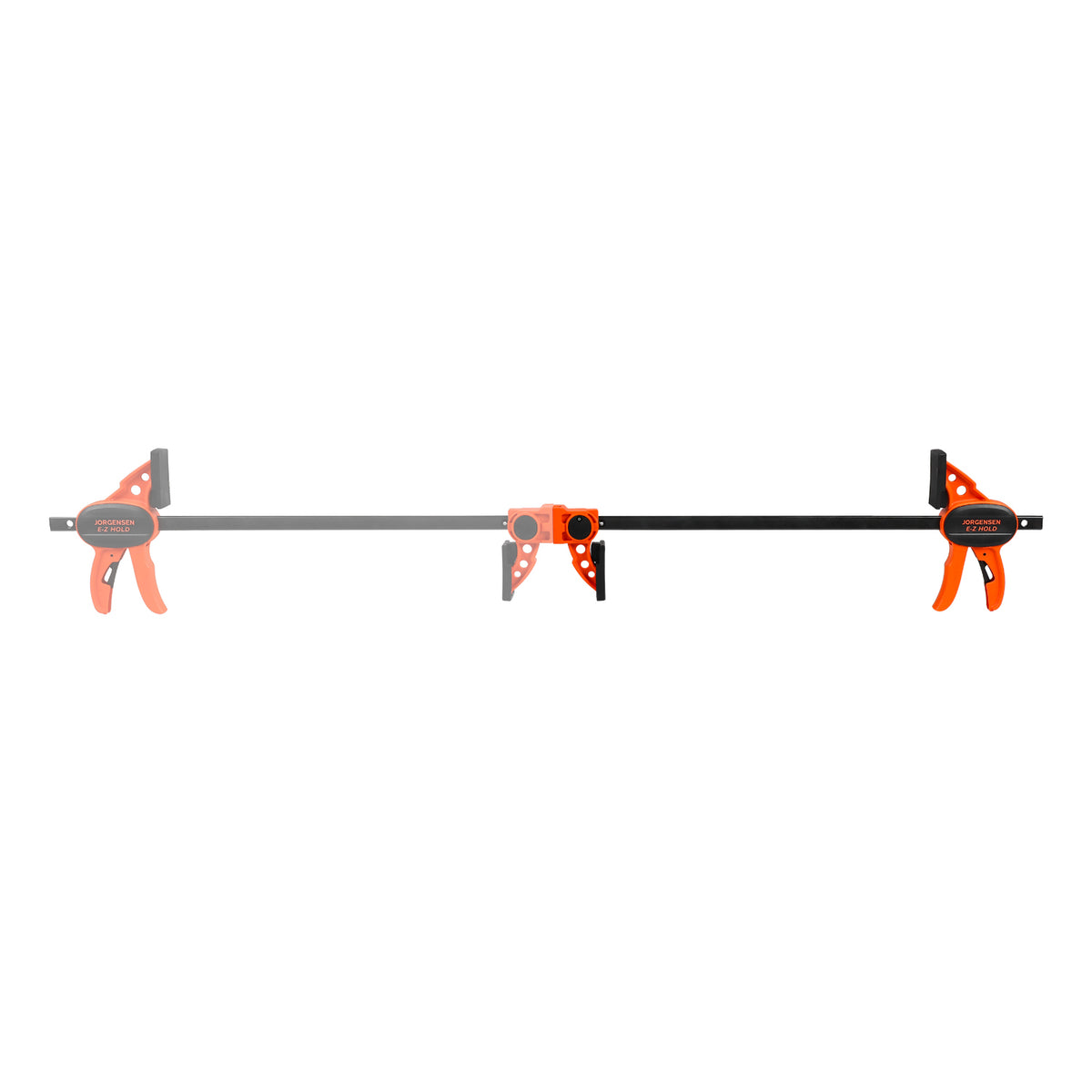 Pony Jorgensen Set of 4 E-Z HOLD Trigger Clamps - 300mm Capacity - Side view showing contoured comfort grip and quick-release lever