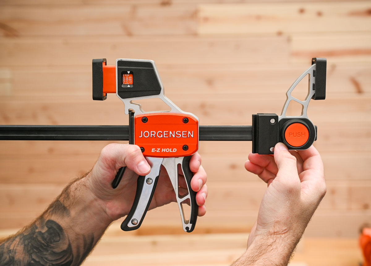 Pony Jorgensen EZ-Hold Platinum Series Trigger Clamps in action with 180kg clamping pressure