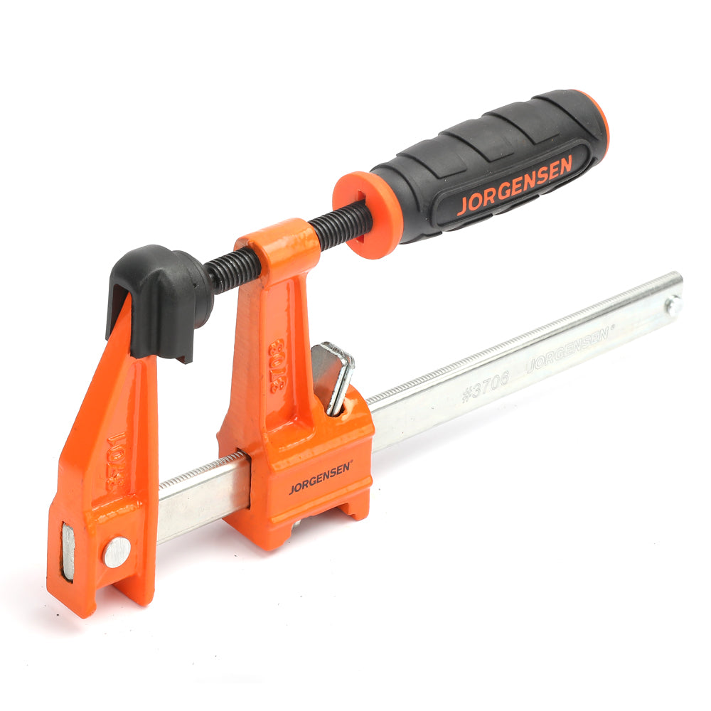 Pony Jorgensen 150mm F Clamps - Medium Duty Quick Action Clutched Steel Bar Clamp with Easy-Grip Handle and Swivel Detail