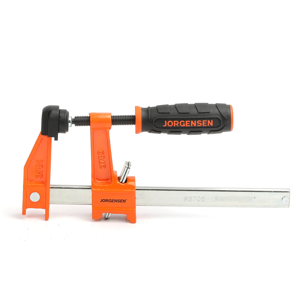 Pony Jorgensen 150mm Capacity Medium Duty F Clamps Set of 4 - Steel bar clamp with sliding head and easy-grip handle