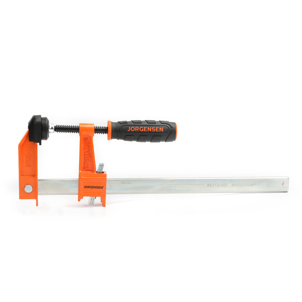 Pony Jorgensen set of 4 heavy-duty quick action clutched F clamps in use on woodworking project