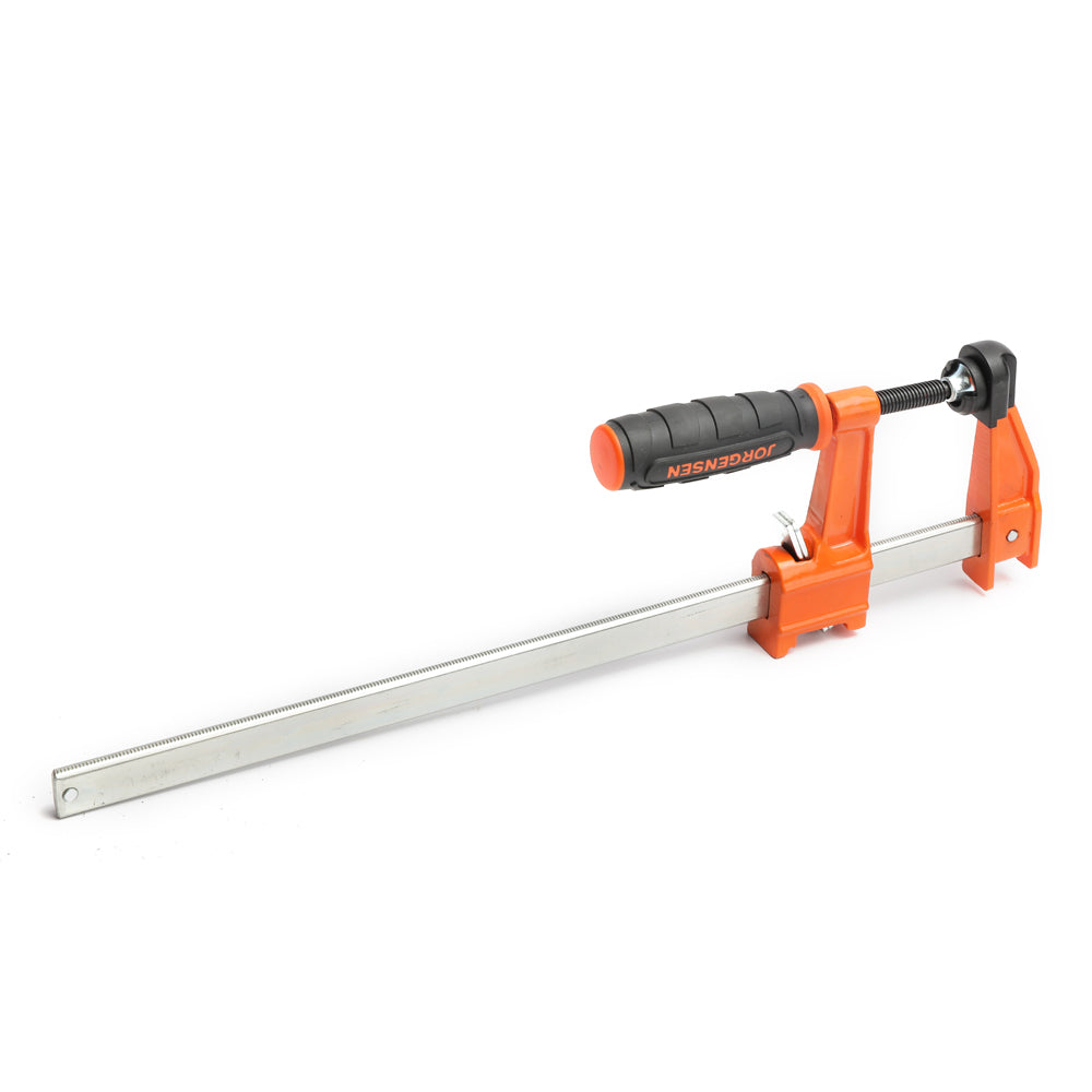 Pony Jorgensen Set of 4 Medium Duty Quick Action Clutched F Clamps 300mm Capacity in use on workbench