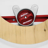 Milescraft T-Track MultiStop Pack of 2, showing adjustable contact surfaces for straight or uneven contours