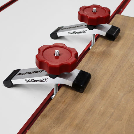 Milescraft Pack of 2 T-Track HoldDown200 Clamps with Non-Marring Rubber Tips in Australian woodworking tools store