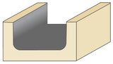 Torquata Pattern Following Dish Cutter Router Bits with 1/2in Shank - Detail of corner radius for timber depressions
