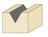 Torquata Laserpoint Plunge Router Bit 60° Angle 1/4in Shank solid-carbide engraving detail bit with ejection flutes