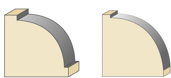 Torquata Round Over Moulding Router Bits 1/4in Shank - Smooth edge trimming router bit for woodworking projects