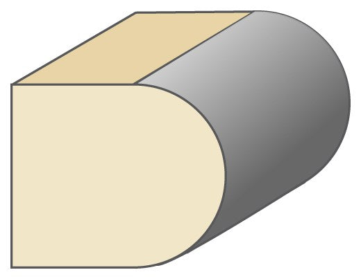 Torquata Bull Nose Moulding Router Bit creating perfect half-circle edge in one pass Australia woodworking tool shop