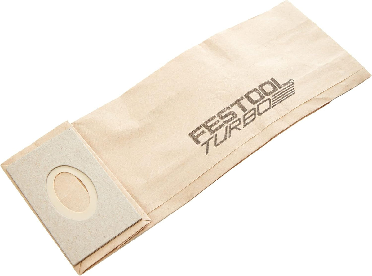 Festool ETS 150/RS Replacement Dust Bags Pack of 5 woodworking tool accessory perspective view